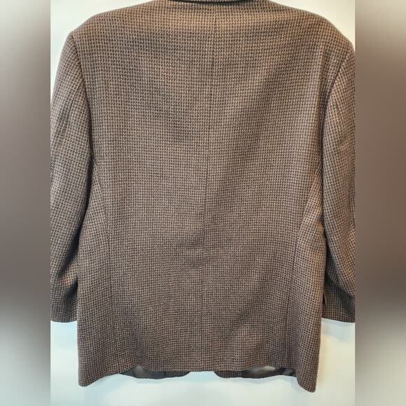 Jones New York Men's Wool Blazer Houndstooth Check Suit Jacket 44L - Picture 9 of 13